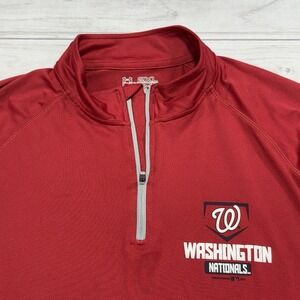 Under Armour Washington Nationals 1/4 Zip Sweatshirt Mens 2XL Red MLB Baseball